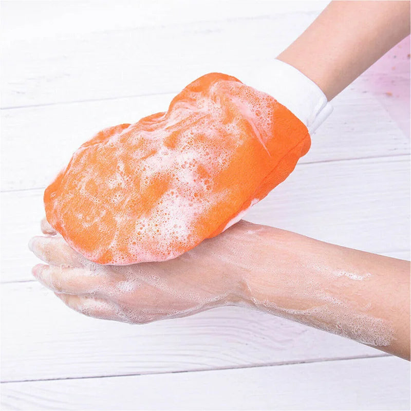 1PC Scrub Exfoliating Gloves Back Scrub Dead Skin Facial Massage Gloves Durable Multi Color Deep Cleansing Towels For Shower