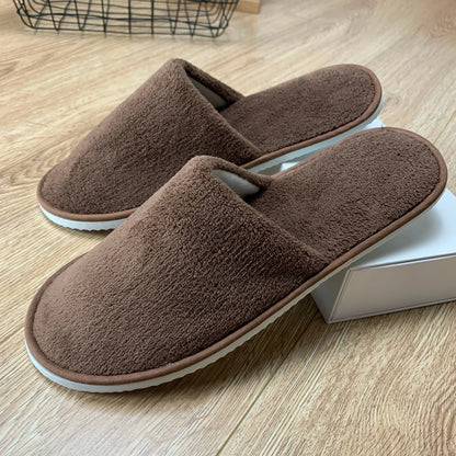 Disposable Slippers Hotel Travel Slipper Party Home Guest Slippers Men Women Solid Color Soft Hospitality Slippers Non-Slip