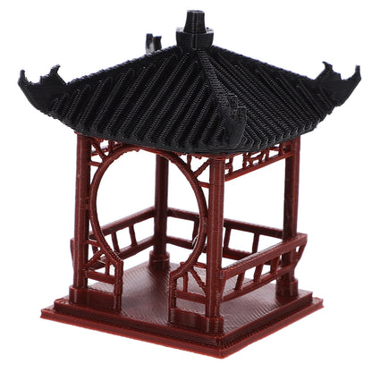 Small Pagoda Statue Mini House Ornament Gazebo Chinese Style Bonsai Temple Model