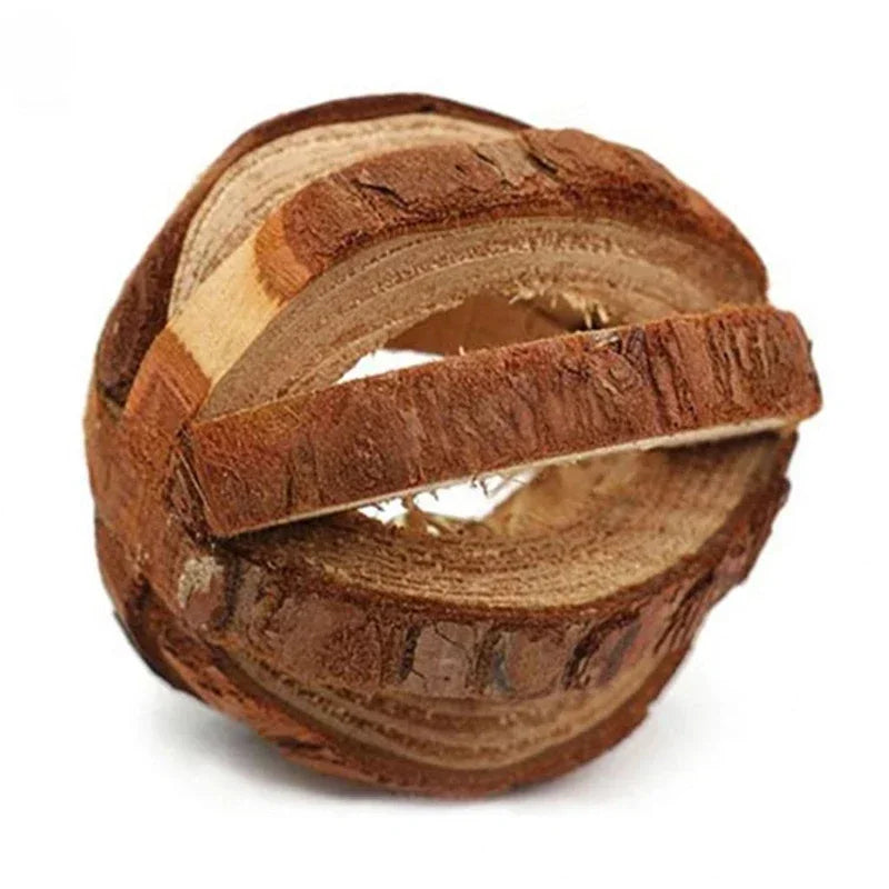 Mini Rabbit Roller Toys Natural Wooden Pine Dumbells Unicycle Bell Chew Toys for Guinea Pigs Rat Small Pets Molars Accessories