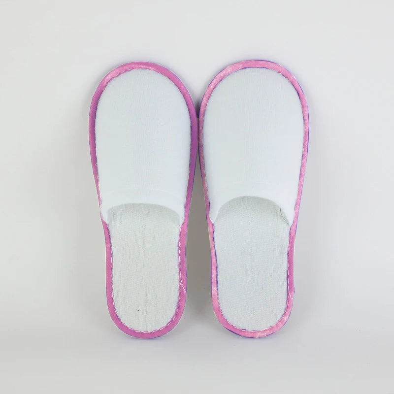 Women Men Disposable Slippers Non-Slip Hotel Travel Slipper Home Indoor Guest Slippers Unisex Closed Toe Shoes Salon Homestay