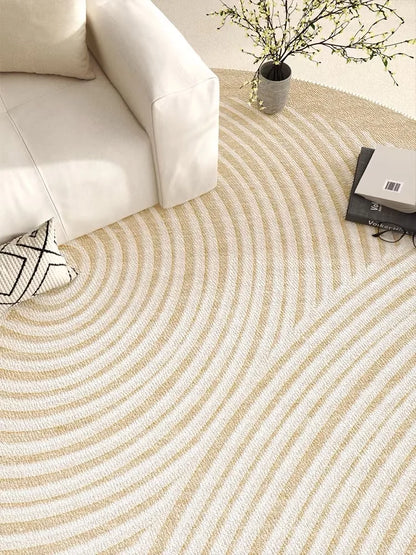 VIKAMA Crystal Velvet Round Carpet Living Room Sofa Carpet Study Soundproof Swivel Chair Cushion Waterproof and Non-Slip