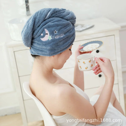 Women Soft Microfiber Towels Shower Cap Towel Bath Hats for Women Dry Hair Cap Quick Drying Soft for Lady Turban Head Girl Towel