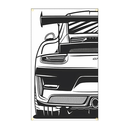 90x150cm 3X5FT Cool JDM Car Flag Polyester Printed Racing Car Banner For Decor