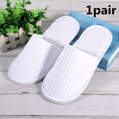 Hot 3/1 Pairs Non-slip Disposable Hotel Slippers Top Quality Thickened Bathroom Slippers Guest Travel Slippers SPA Guest Slides