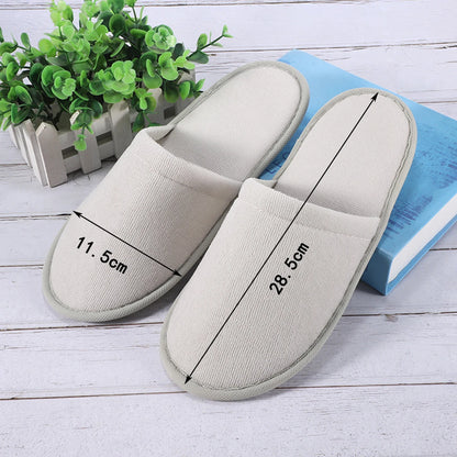 1 Pair Disposable Slipper For Guest Non Slip House Slipper Washable Reusable Hotel Slipper Wedding Portable Slipper