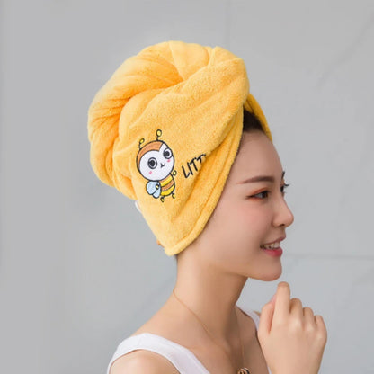 Microfiber Girls Hair Towel Super Absorbent Quick Drying Magic Shower Cap for Women Bathroom Hair Turban Twist Head Wrap