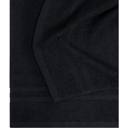 Cotton Bleach Proof Salon Towel (16x27 inches) - Bleach Safe Gym 100% Cotton Hand Towel (24 Pack, Black)