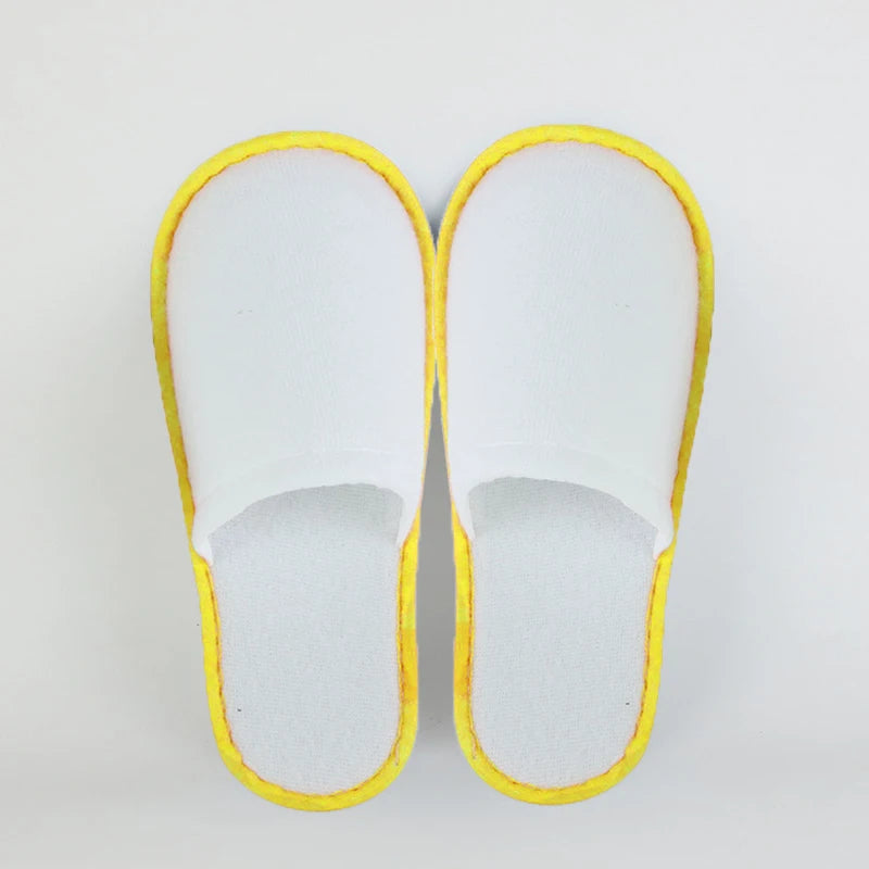 Women Men Disposable Slippers Non-Slip Hotel Travel Slipper Home Indoor Guest Slippers Unisex Closed Toe Shoes Salon Homestay