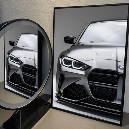 1PC Black And White B-BMW M3 M4 M5 Poster Poster Paper Print Home Living Room Bedroom Entrance Bar Cafe Art Painting Decoration