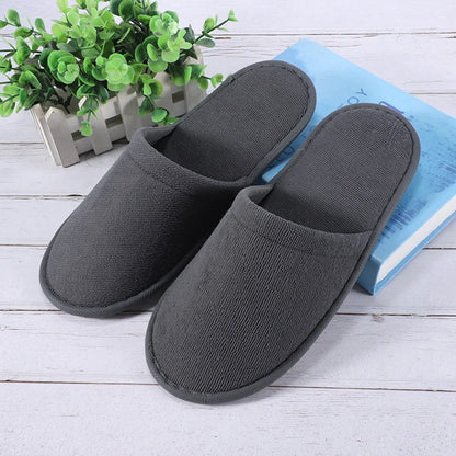 1 Pair Disposable Slipper For Guest Non Slip House Slipper Washable Reusable Hotel Slipper Wedding Portable Slipper