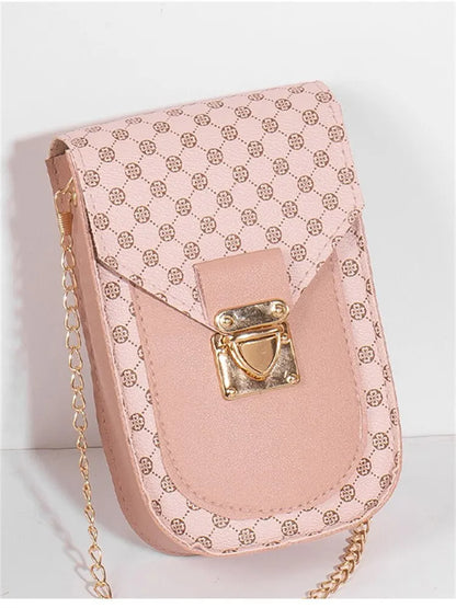 Fashion Retro Small Polka Dot Bag Versatile Ladies Chain Crossbody Bags Light Luxury Chain Cross Shoulder Cell Phone Bag