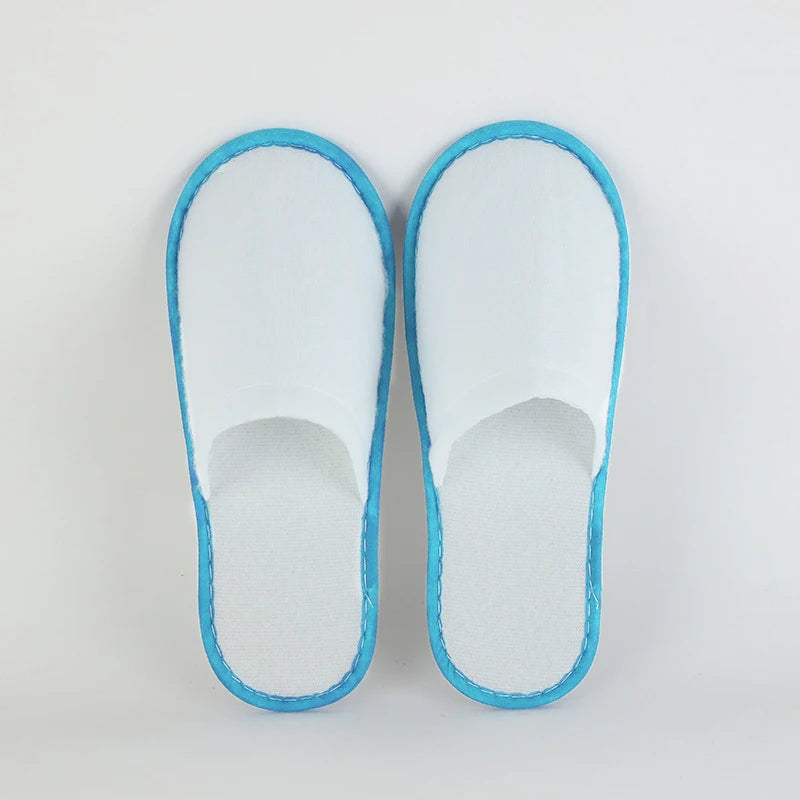 Women Men Disposable Slippers Non-Slip Hotel Travel Slipper Home Indoor Guest Slippers Unisex Closed Toe Shoes Salon Homestay