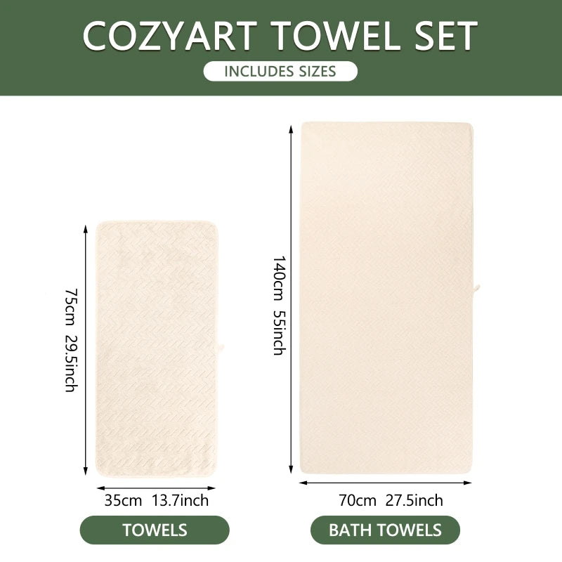 2 pieces towel and bath towel combination set, suitable for home use, strong water absorption, bathroom supplies, Easter choice