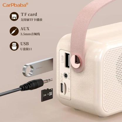 Carpbaba S11 Smart Bluetooth Speaker Bluetooth Speaker Gift Alarm Clock Mirror Clock Small Speaker Radio Children's Gift Kids