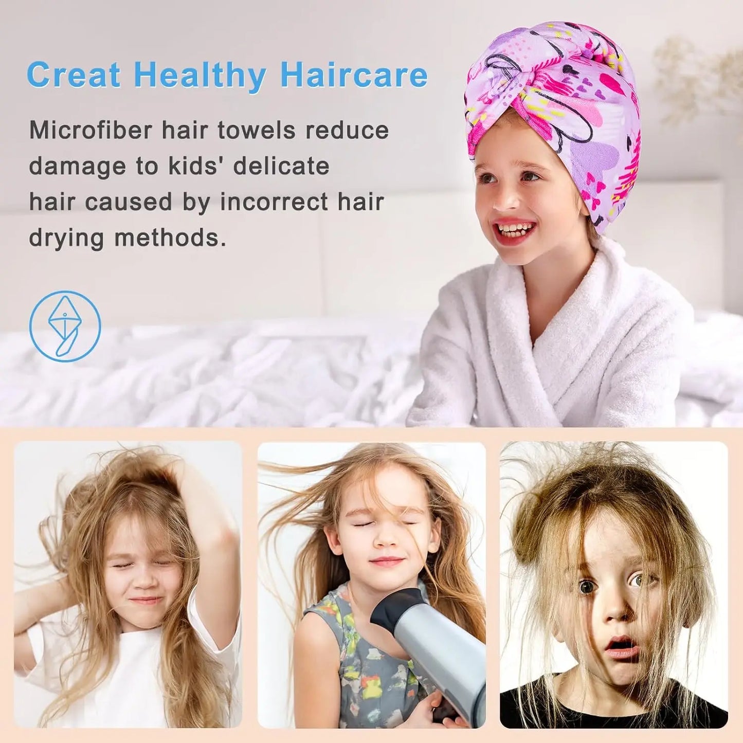 1 piece of ultra-fine fiber dry hair cap, absorbent quick drying bathroom hair towel, bathroom supplies