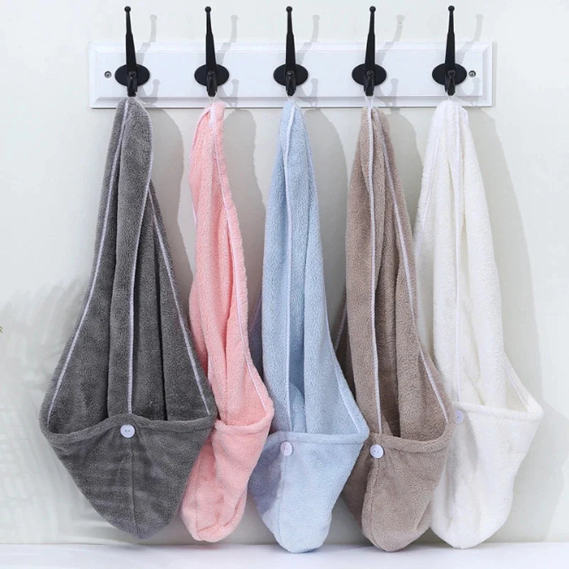 Adult Towel Bathroom Microfiber Absorbent Women Quick-Drying Bath Thicker Shower Long Curly Hair Cap Wisp Dry Head Hair Towel