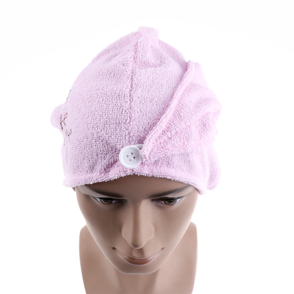 Cap Microfiber Bath Towel Towel Hair Dry Hat Quick Drying Cap Lady's Bath Tool Random Color 1 Pc