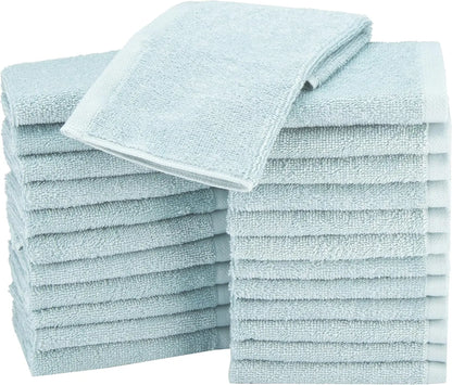 100% cotton towels Bathroom, quick drying salon towels, soft and highly absorbent, 24 packs, white, 12 x 12 inches