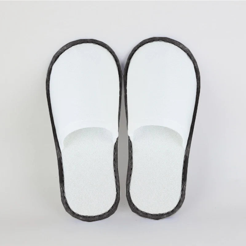 Women Men Disposable Slippers Non-Slip Hotel Travel Slipper Home Indoor Guest Slippers Unisex Closed Toe Shoes Salon Homestay